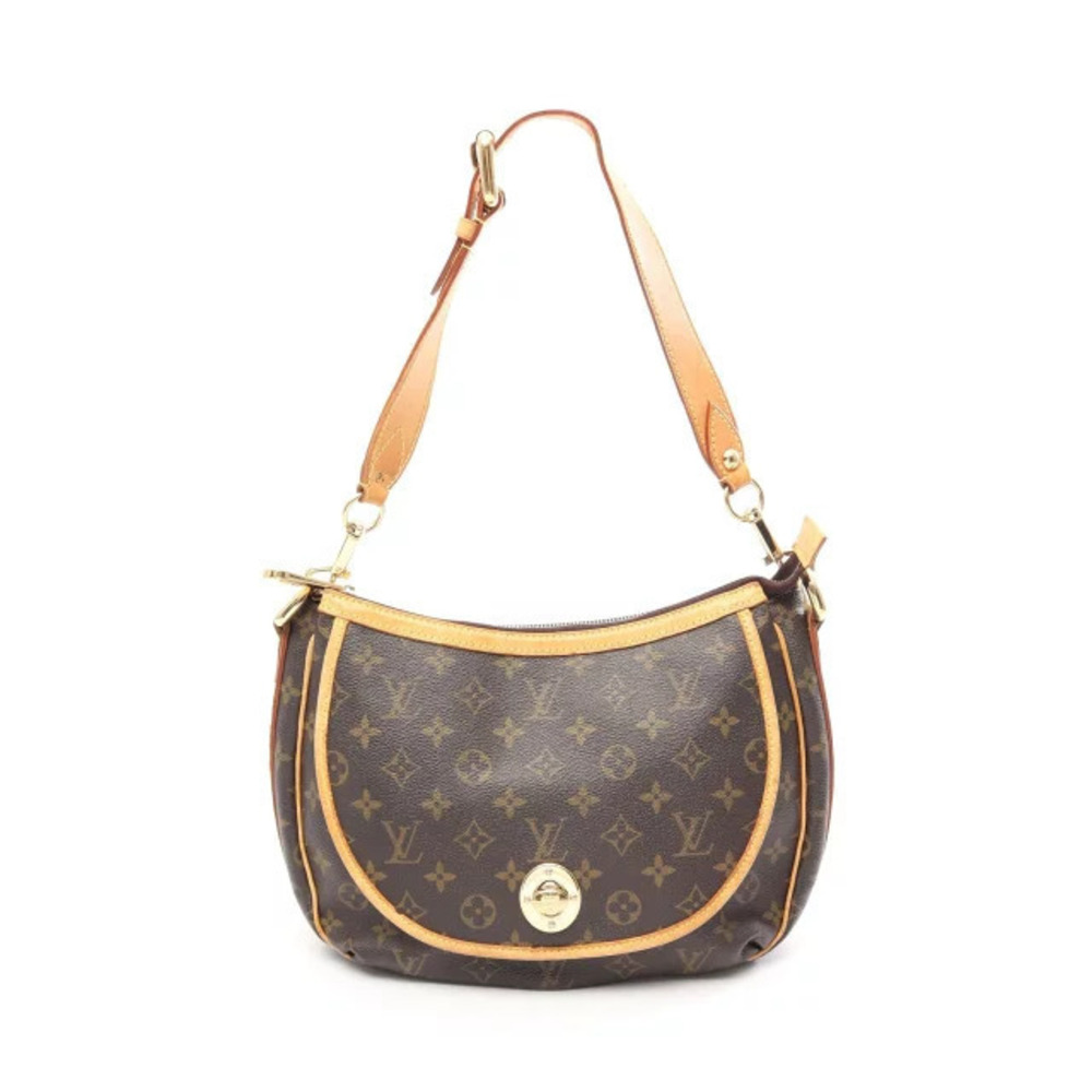 Louis Vuitton Tulum Canvas Leather Monogram Shoulder Bag Brown